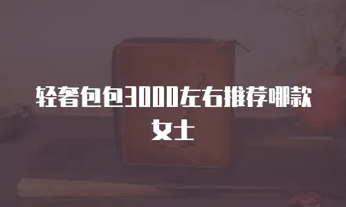 轻奢包包3000左右推荐哪款女士