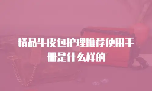 精品牛皮包护理推荐使用手册是什么样的