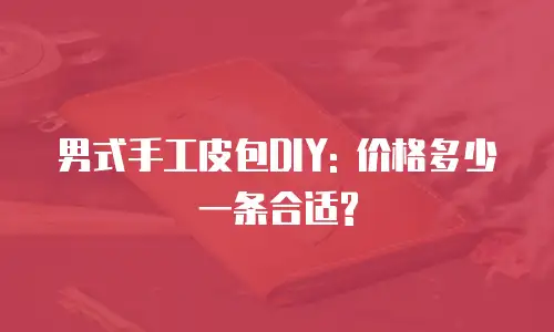 男式手工皮包DIY: 价格多少一条合适?
