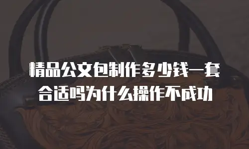 精品公文包制作多少钱一套合适吗为什么操作不成功