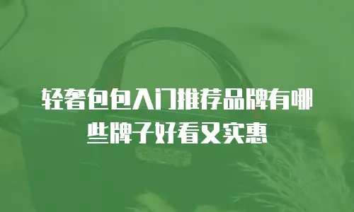轻奢包包入门推荐品牌有哪些牌子好看又实惠