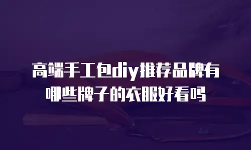 高端手工包diy推荐品牌有哪些牌子的衣服好看吗