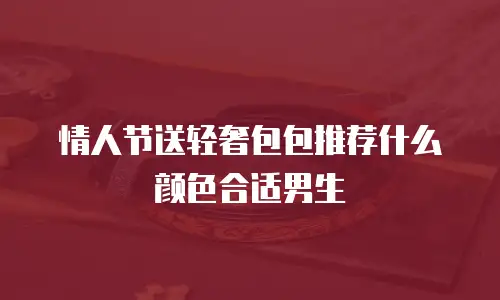 情人节送轻奢包包推荐什么颜色合适男生