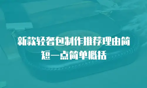 新款轻奢包制作推荐理由简短一点简单概括