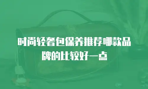时尚轻奢包保养推荐哪款品牌的比较好一点