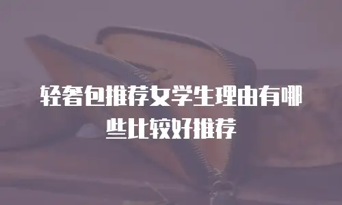 轻奢包推荐女学生理由有哪些比较好推荐