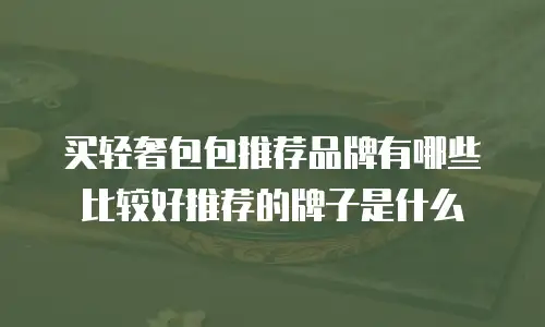 买轻奢包包推荐品牌有哪些比较好推荐的牌子是什么