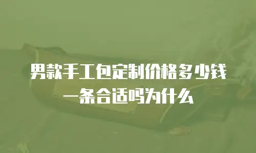 男款手工包定制价格多少钱一条合适吗为什么