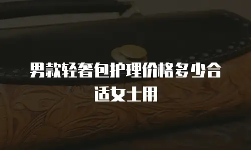 男款轻奢包护理价格多少合适女士用