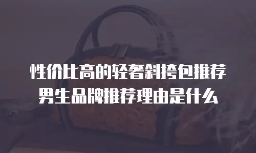 性价比高的轻奢斜挎包推荐男生品牌推荐理由是什么