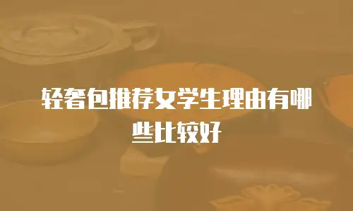 轻奢包推荐女学生理由有哪些比较好