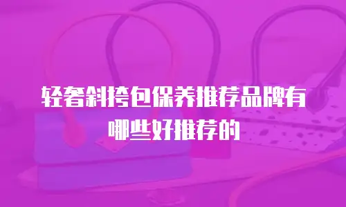 轻奢斜挎包保养推荐品牌有哪些好推荐的