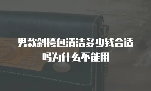 男款斜挎包清洁多少钱合适吗为什么不能用