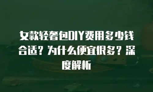 女款轻奢包DIY费用多少钱合适？为什么便宜很多？深度解析