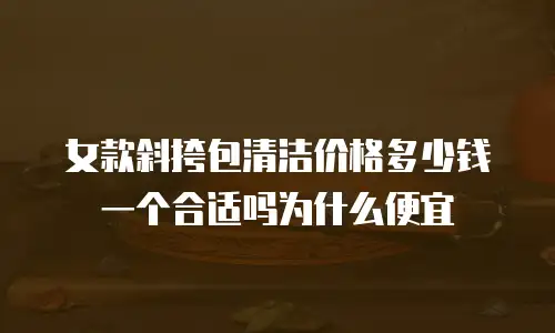 女款斜挎包清洁价格多少钱一个合适吗为什么便宜