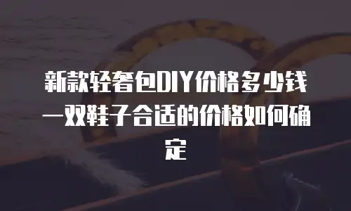 新款轻奢包DIY价格多少钱 一双鞋子合适的价格如何确定