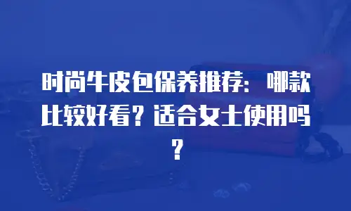 时尚牛皮包保养推荐：哪款比较好看？适合女士使用吗？