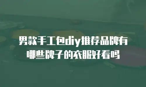 男款手工包diy推荐品牌有哪些牌子的衣服好看吗