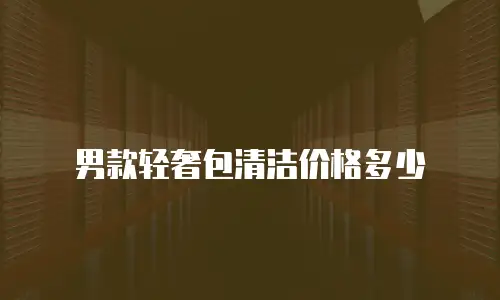 男款轻奢包清洁价格多少