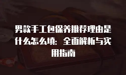 男款手工包保养推荐理由是什么怎么填：全面解析与实用指南