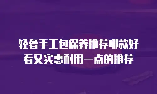 轻奢手工包保养推荐哪款好看又实惠耐用一点的推荐