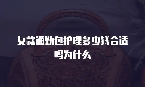 女款通勤包护理多少钱合适吗为什么