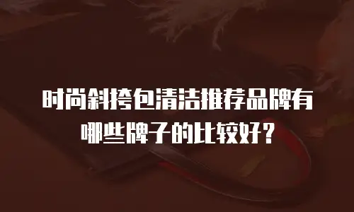 时尚斜挎包清洁推荐品牌有哪些牌子的比较好？