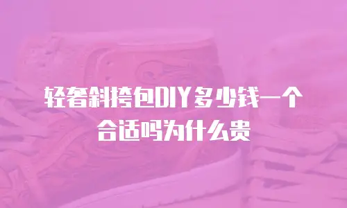 轻奢斜挎包DIY多少钱一个合适吗为什么贵