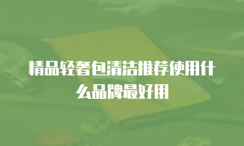 精品轻奢包清洁推荐使用什么品牌最好用