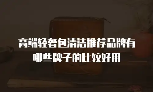 高端轻奢包清洁推荐品牌有哪些牌子的比较好用