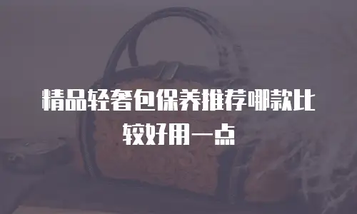 精品轻奢包保养推荐哪款比较好用一点