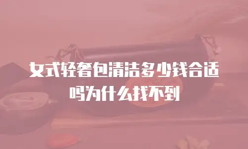 女式轻奢包清洁多少钱合适吗为什么找不到