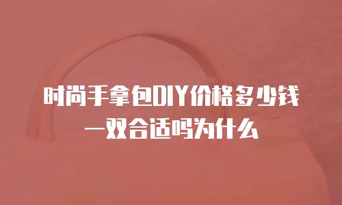 时尚手拿包DIY价格多少钱一双合适吗为什么