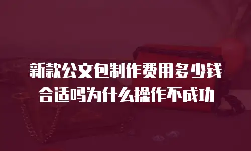 新款公文包制作费用多少钱合适吗为什么操作不成功