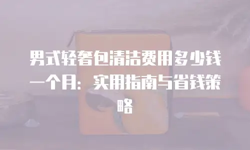 男式轻奢包清洁费用多少钱一个月：实用指南与省钱策略