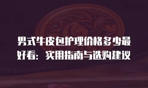 男式牛皮包护理价格多少最好看：实用指南与选购建议