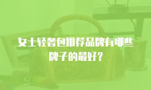 女士轻奢包推荐品牌有哪些牌子的最好？