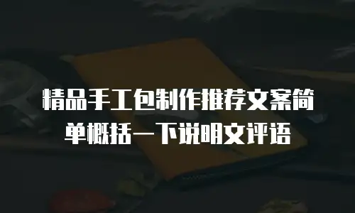 精品手工包制作推荐文案简单概括一下说明文评语