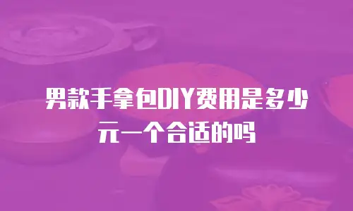男款手拿包DIY费用是多少元一个合适的吗