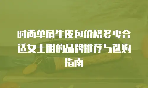 时尚单肩牛皮包价格多少合适女士用的品牌推荐与选购指南