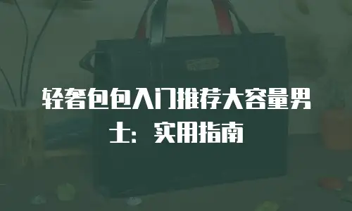 轻奢包包入门推荐大容量男士：实用指南