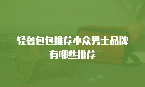 轻奢包包推荐小众男士品牌有哪些推荐