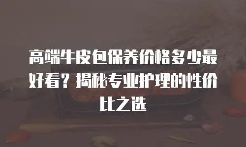 高端牛皮包保养价格多少最好看？揭秘专业护理的性价比之选
