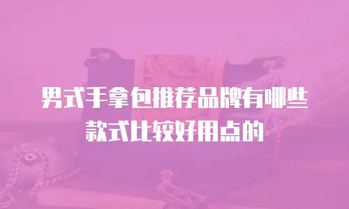 男式手拿包推荐品牌有哪些款式比较好用点的