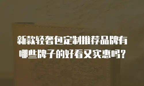 新款轻奢包定制推荐品牌有哪些牌子的好看又实惠吗？