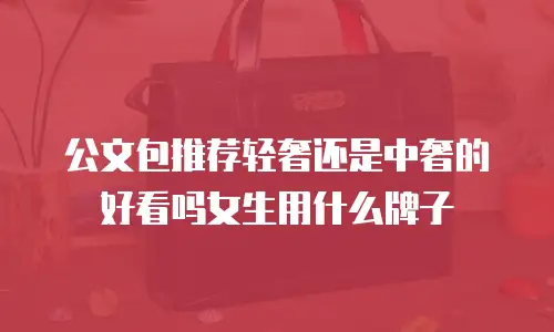 公文包推荐轻奢还是中奢的好看吗女生用什么牌子