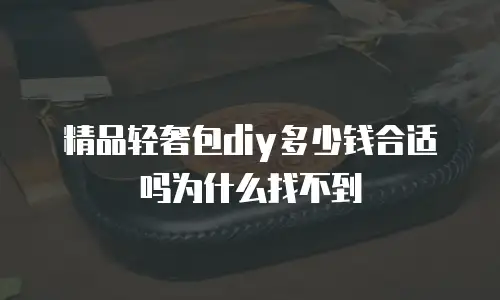 精品轻奢包diy多少钱合适吗为什么找不到