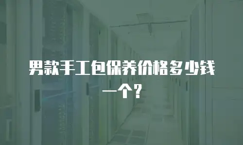 男款手工包保养价格多少钱一个？