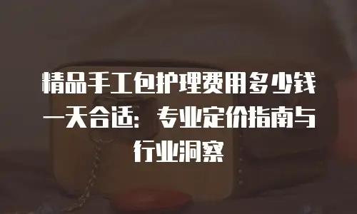 精品手工包护理费用多少钱一天合适：专业定价指南与行业洞察