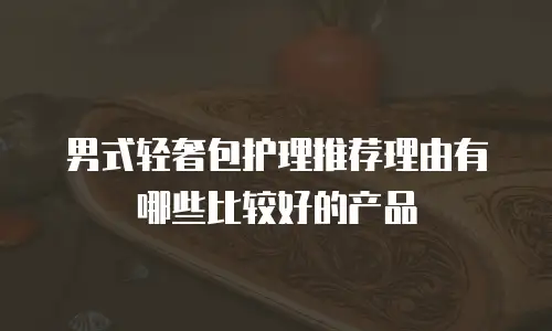 男式轻奢包护理推荐理由有哪些比较好的产品